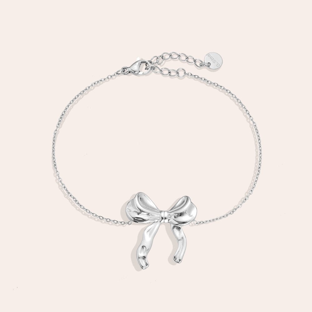 Lovely Bow Armband Zilverkleurig