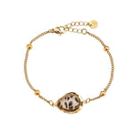 Leopard Print Armband Goudkleurig
