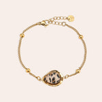 Leopard Print Armband Goudkleurig