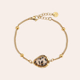 Leopard Print Armband Goudkleurig