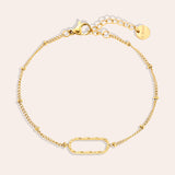 One Oval Armband Goudkleurig