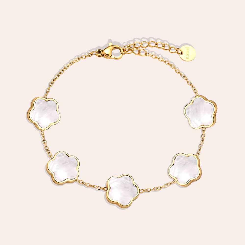 Shell Flowers Armband Goudkleurig