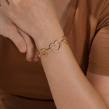 Diamond Hearts Shiny Armband Goudkleurig