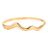 Simple Wave Bangle Armband Goudkleurig
