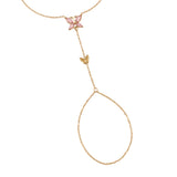 Butterflies Hand Chain Goudkleurig