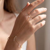 Crystal Love Hand Chain Goudkleurig