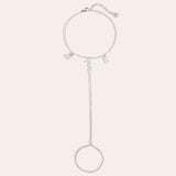 Crystal Love Hand Chain Zilverkleurig
