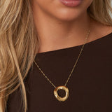 Luna Circle Ketting Goudkleurig