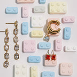 Crystal Cascade Ear Cuff Goudkleurig