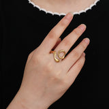 Full Stop Ring Goudkleurig