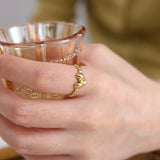 Fine Heart Ring Goudkleurig