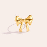 Belle Bow Ring Goudkleurig