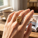Looped Love Ring Zilverkleurig