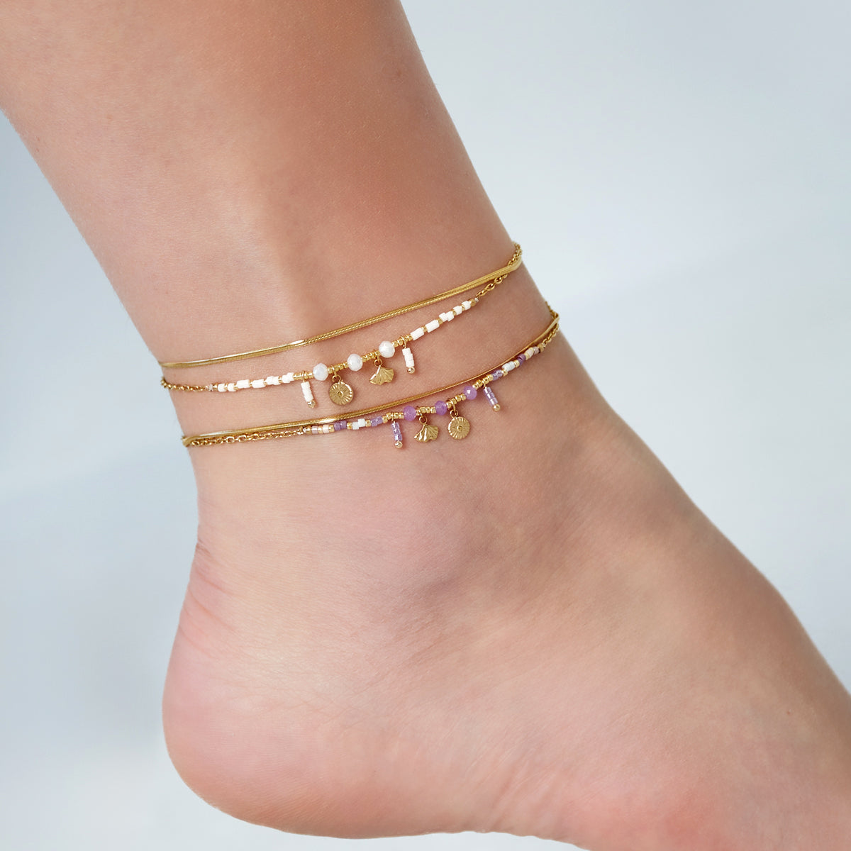 Pink Paradise Enkelbandje Goudkleurig