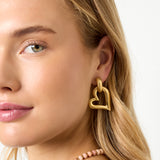 Heartbeat Hoops Oorbellen Goudkleurig