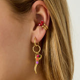 Emerald Bloom Ear Cuff Goudkleurig