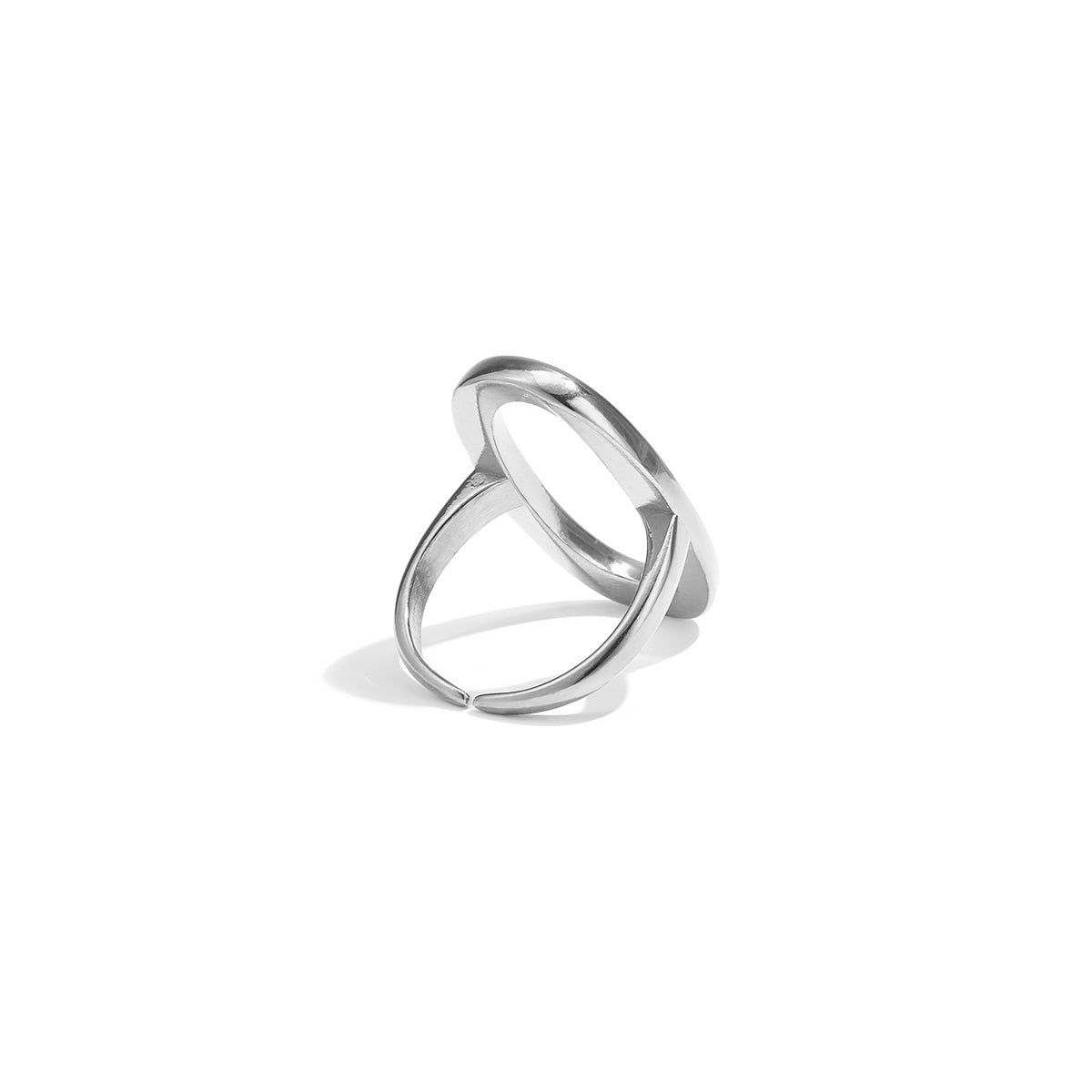 Oval Essence Ring Zilverkleurig