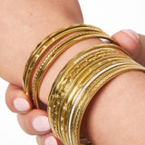 Small Rhinestone Bangle Armband Zilverkleurig