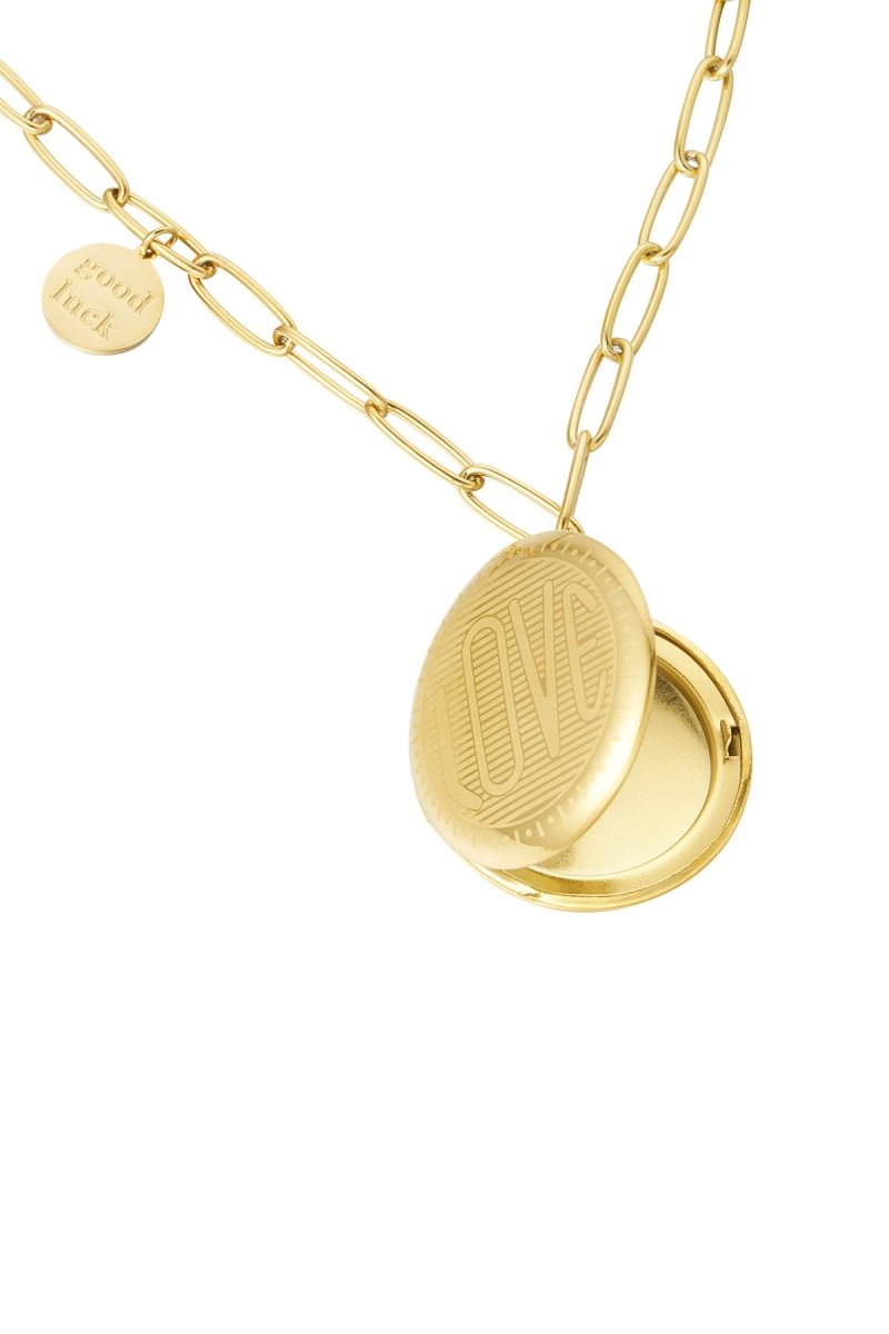 Chain Coin & Good Luck Ketting Goudkleurig