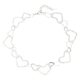 Connected Hearts Ketting Zilverkleurig
