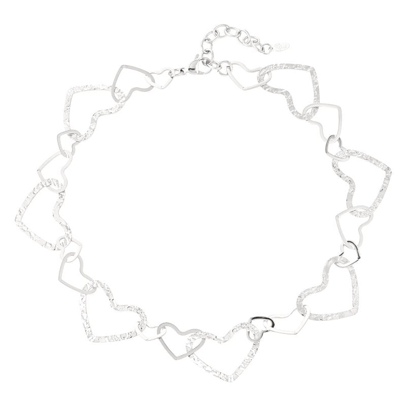 Connected Hearts Ketting Zilverkleurig