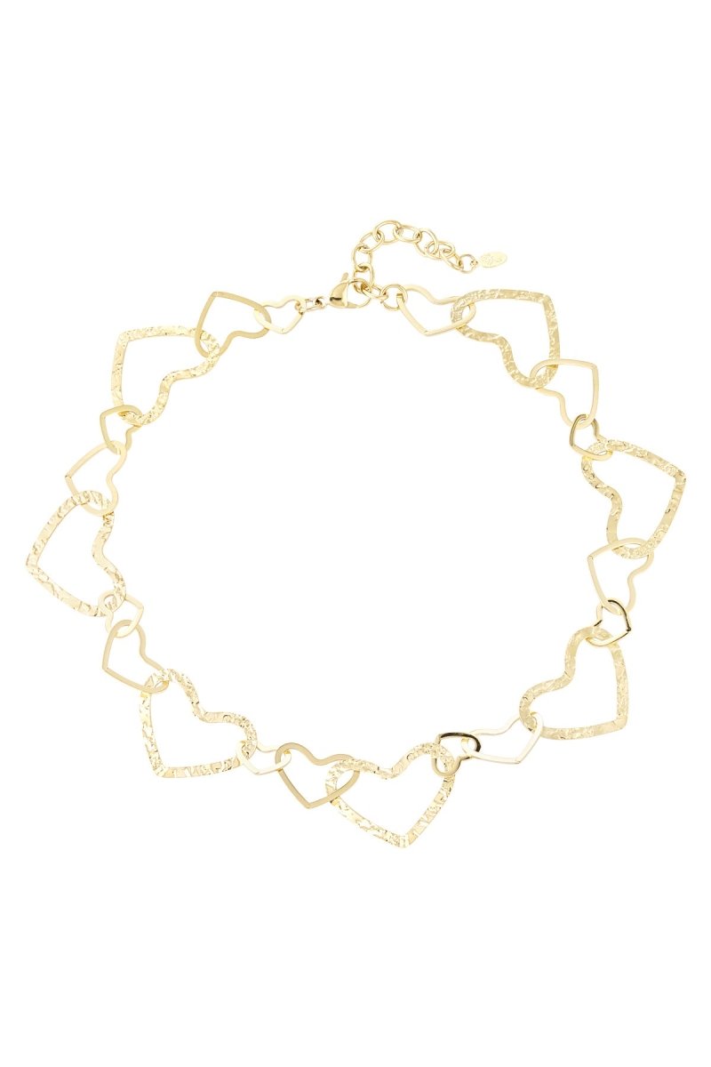 Connected Hearts Ketting Goudkleurig
