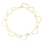 Connected Hearts Ketting Goudkleurig