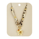 Leopard & Flower Ketting Goudkleurig