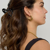 Haarklem Bow Black & White Polkadots