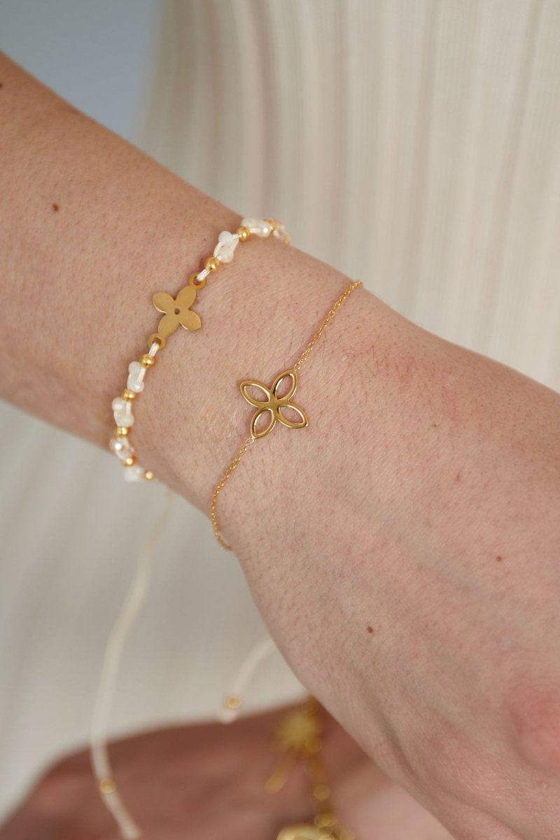 Spring Flower Armband Goudkleurig