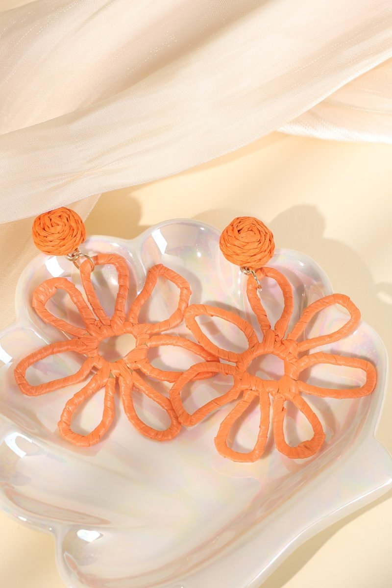 Orange Flower Oorbellen