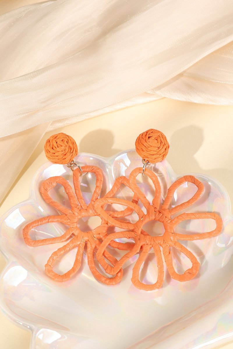 Orange Flower Oorbellen