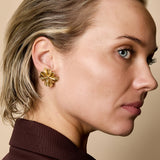 Fleur Studs Oorbellen Goudkleurig