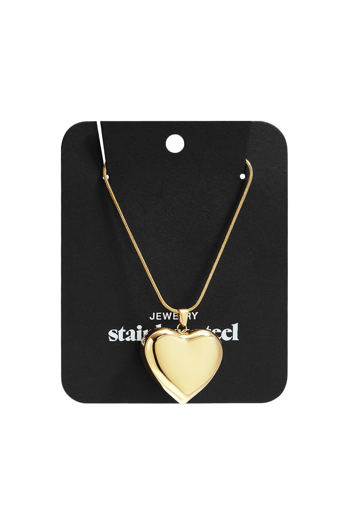 Golden Heart Glow Ketting Long Goudkleurig detail - Mae Lilly