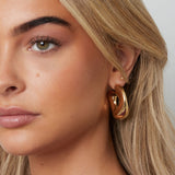 Chunky Bold Hoops Oorbellen Goudkleurig