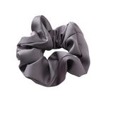 Soft Grey Satin Look XL Scrunchie