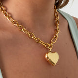 Amour Heart Ketting Goudkleurig