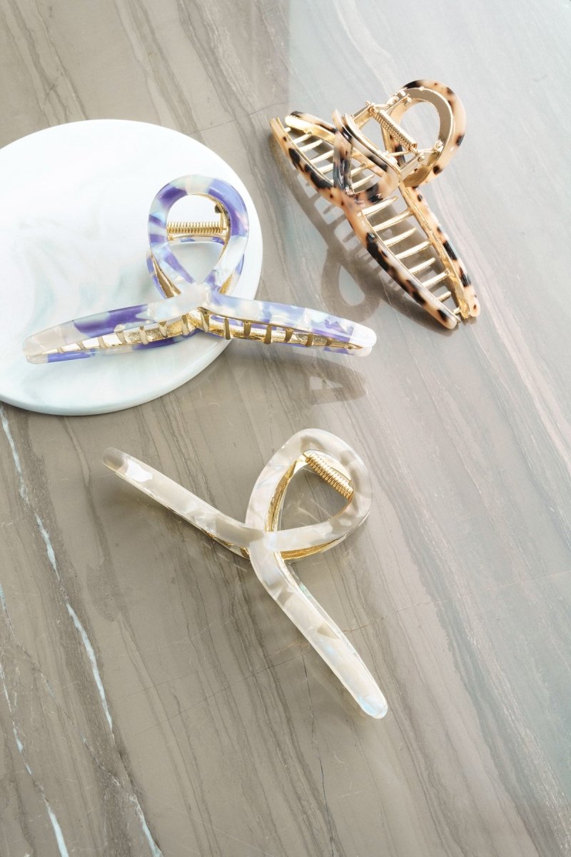 Haarklem Elegant Swirl Goudkleurig & Leopard