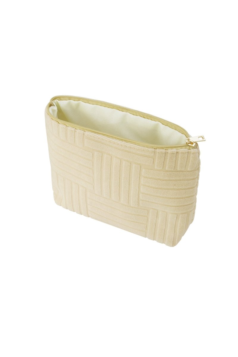 Jacquard Travel Make Up Bag Beige