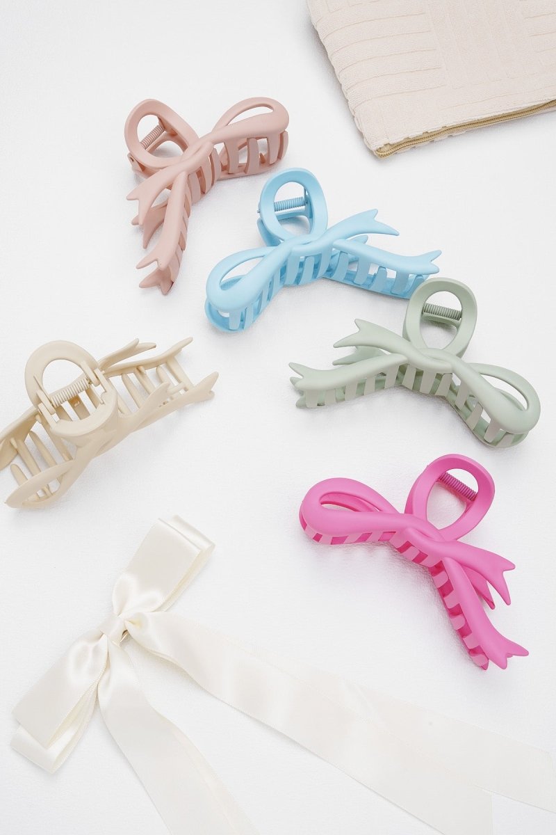 Haarklem Matte Curly Bow Beige