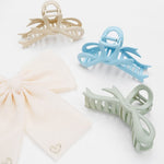 Haarklem Matte Curly Bow Beige