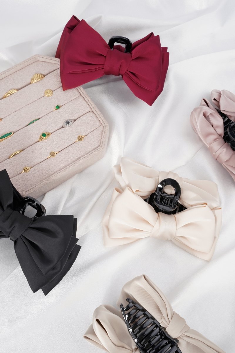 Haarklem Satin Bow Black