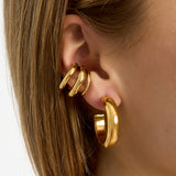 Ear Cuff Lines Goudkleurig