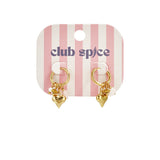 Sol Heart Hoops Oorbellen Goudkleurig detail - Mae Lilly