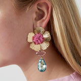 Blooming Oorbellen Brown Goudkleurig
