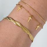 Let's Intertwine Armband Zilverkleurig zijkant - Mae Lilly