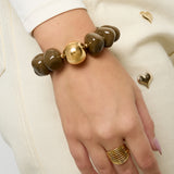 Bordeaux Glow Armband Goudkleurig