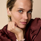 Amour Brushed Heart Oorbellen Zilverkleurig