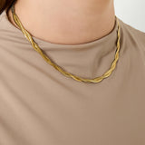 Wave Chain Ketting Goudkleurig