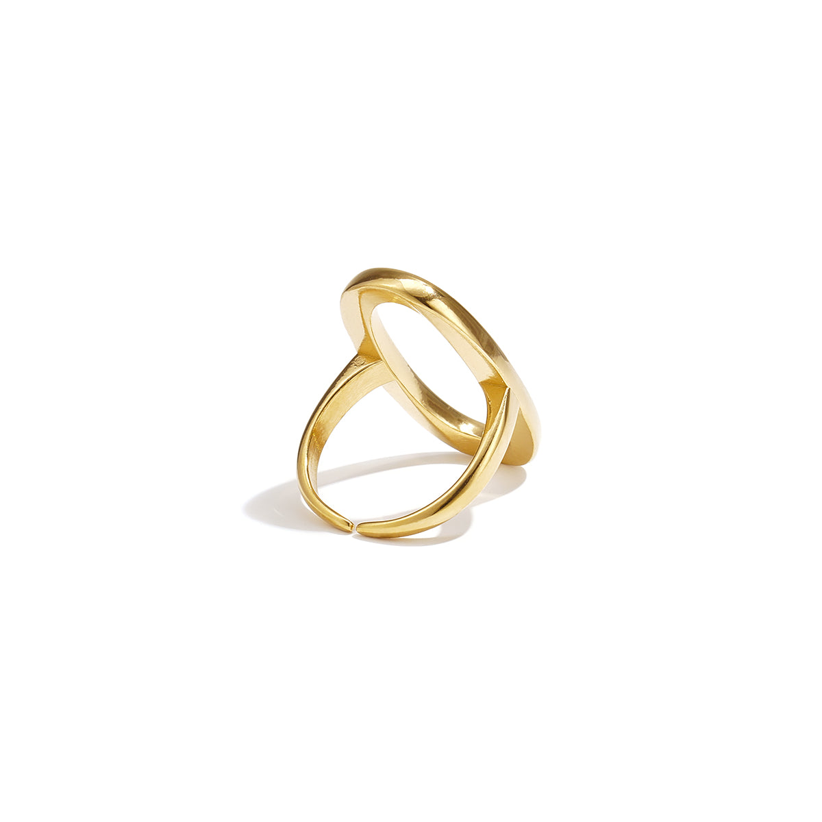 Oval Essence Ring Goudkleurig